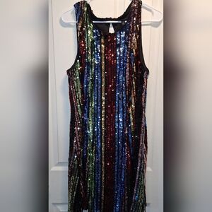 Torrid Multicolor Sequin Party Dress Sleeveless